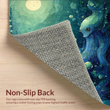 Ultra Soft Area Rug, Non Slip, Stain Resistant, Washable Area Rugs for Living Room, Bedroom, Marine Life Accent Rug - Sea Creature Art Decorative Carpet(Blue)