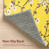 Ultra Soft Area Rug, Non Slip, Stain Resistant, Washable Area Rugs for Living Room, Bedroom, Warm Elegant Outdoor Aesthetic(Yellow)