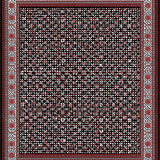 Eclectic Multicolor Floral Geometry(Black)