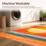 Ultra Soft Area Rug, Non Slip, Stain Resistant, Washable Area Rugs for Living Room, Bedroom, Playful Abstract Sunlit Design(Yellow)