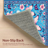 Charming Blue Botanical Print(Blue)