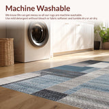 Ultra Soft Area Rug, Non Slip, Stain Resistant, Washable Area Rugs for Living Room, Bedroom, Chic Taupe Geometric Aesthetic(Gray)