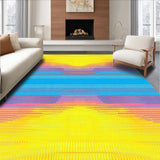 Ultra Soft Area Rug, Non Slip, Stain Resistant, Washable Area Rugs for Living Room, Bedroom, Contemporary Colorful Radiant Design(Yellow)