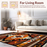 Ultra Soft Area Rug, Non Slip, Stain Resistant, Washable Area Rugs for Living Room, Bedroom, Tribal Chocolate Entryway Plush Accent Rug(Brown)