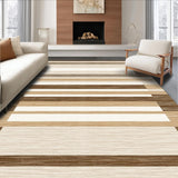 Ultra Soft Area Rug, Non Slip, Stain Resistant, Washable Area Rugs for Living Room, Bedroom, Rustic Neutral Border Motif(Beige)