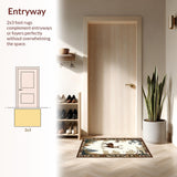 Ultra Soft Area Rug, Non Slip, Stain Resistant, Washable Area Rugs for Living Room, Bedroom, Serene Neutral Wildlife Aesthetic(Beige)