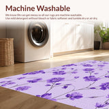 Ultra Soft Area Rug, Non Slip, Stain Resistant, Washable Area Rugs for Living Room, Bedroom, Trendy Fuzzy Purple Statement Piece(Purple)
