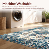 Elegant Floral Distressed Motif(Blue)