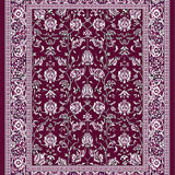 Ultra Soft Area Rug, Non Slip, Stain Resistant, Washable Area Rugs for Living Room, Bedroom, Dark Purple Botanical Inspiration(Purple)