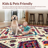 Ultra Soft Area Rug, Non Slip, Stain Resistant, Washable Area Rugs for Living Room, Bedroom, Vibrant Patterned Bedroom Carpet for Modern Homes(Beige)