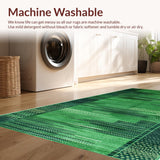 Ultra Soft Area Rug, Non Slip, Stain Resistant, Washable Area Rugs for Living Room, Bedroom, Modern Moss Aesthetic Bathroom Washable Mat(Green)