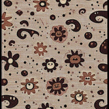 Ultra Soft Area Rug, Non Slip, Stain Resistant, Washable Area Rugs for Living Room, Bedroom, Gothic Playful Design Elements(Brown)