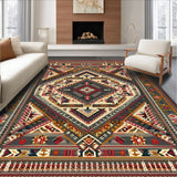 Ultra Soft Area Rug, Non Slip, Stain Resistant, Washable Area Rugs for Living Room, Bedroom, Trendy Playful Striped Aesthetic(Brown)