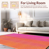 Ultra Soft Area Rug, Non Slip, Stain Resistant, Washable Area Rugs for Living Room, Bedroom, Cute Get Naked Pink Shower Rug Soft and Non Slip(Orange)