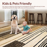 Ultra Soft Area Rug, Non Slip, Stain Resistant, Washable Area Rugs for Living Room, Bedroom, Chic Neutral Earthy Aesthetic(Beige)
