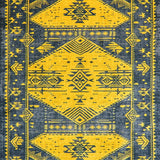 Ultra Soft Area Rug, Non Slip, Stain Resistant, Washable Area Rugs for Living Room, Bedroom, Distressed Low Pile Entryway Carpet for Minimal Living(Yellow)