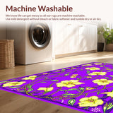 Ultra Soft Area Rug, Non Slip, Stain Resistant, Washable Area Rugs for Living Room, Bedroom, Festive Carnival Themed Elegance(Purple)
