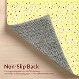 Ultra Soft Area Rug, Non Slip, Stain Resistant, Washable Area Rugs for Living Room, Bedroom, Charming Daisy Floral Aesthetic(Yellow)