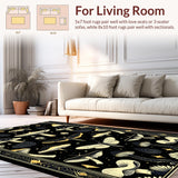 Witchy Earthy Mushroom Motif(Black)