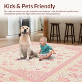 Ultra Soft Area Rug, Non Slip, Stain Resistant, Washable Area Rugs for Living Room, Bedroom, Plush Creamy tones(Ivory)