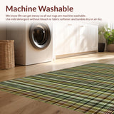 Ultra Soft Area Rug, Non Slip, Stain Resistant, Washable Area Rugs for Living Room, Bedroom, Contemporary Soft Checkered Design(Brown)
