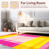 Ultra Soft Area Rug, Non Slip, Stain Resistant, Washable Area Rugs for Living Room, Bedroom, Enchanting Fantasy-Inspired Color Scheme(Yellow)