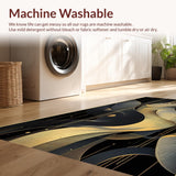 Ultra Soft Area Rug, Non Slip, Stain Resistant, Washable Area Rugs for Living Room, Bedroom, Refined Contemporary Tiled Aesthetics(Gold)
