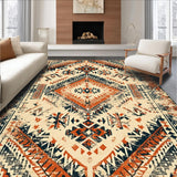Ultra Soft Area Rug, Non Slip, Stain Resistant, Washable Area Rugs for Living Room, Bedroom, Distressed Vintage Beige Living Room Non-Slip Rug(Beige)