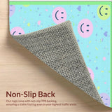 Ultra Soft Area Rug, Non Slip, Stain Resistant, Washable Area Rugs for Living Room, Bedroom, Charming Interactive Child-Friendly Style(Blue)