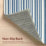 Delicate Textured Ivory Stripe Motif(Blue)