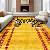 Ultra Soft Area Rug, Non Slip, Stain Resistant, Washable Area Rugs for Living Room, Bedroom, Luxurious Bold Tiger Aesthetic(Yellow)