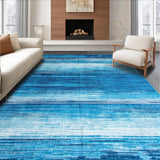 Ultra Soft Area Rug, Non Slip, Stain Resistant, Washable Area Rugs for Living Room, Bedroom, Serene Pastel Tie-Dye Effect(Blue)