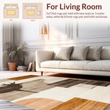 Ultra Soft Area Rug, Non Slip, Stain Resistant, Washable Area Rugs for Living Room, Bedroom, Luxurious Fluffy Neutral Aesthetic(Beige)