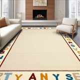 Charming Round Alphabet Motif(Beige)