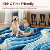 Charming Fluid Curved Texture(Blue)