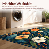 Intricate Dark Floral Composition(Blue)