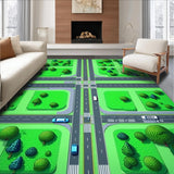 Colorful Miniature Metropolis Layout(Green)