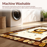 Ultra Soft Area Rug, Non Slip, Stain Resistant, Washable Area Rugs for Living Room, Bedroom, Delightful Animal Themed Decor(Beige)