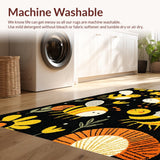Ultra Soft Area Rug, Non Slip, Stain Resistant, Washable Area Rugs for Living Room, Bedroom, Cute Nature-Themed Decorative Piece(Yellow)