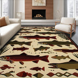 Vibrant Inspired Trout Motif(Beige)