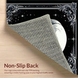 Ultra Soft Area Rug, Non Slip, Stain Resistant, Washable Area Rugs for Living Room, Bedroom, Dark Vintage Lace Aesthetic(Gray)