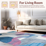 Ultra Soft Area Rug, Non Slip, Stain Resistant, Washable Area Rugs for Living Room, Bedroom, Trendy Minimalist Abstract Palette(Gray)
