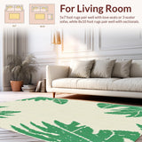 Ultra Soft Area Rug, Non Slip, Stain Resistant, Washable Area Rugs for Living Room, Bedroom, Playful Earth Tones Animal Motif(Green)