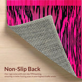 Ultra Soft Area Rug, Non Slip, Stain Resistant, Washable Area Rugs for Living Room, Bedroom, Striking Pink and Black Contrast(Pink)