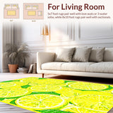 Ultra Soft Area Rug, Non Slip, Stain Resistant, Washable Area Rugs for Living Room, Bedroom, Vibrant Yellow Shaggy Pattern(Yellow)