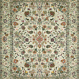Ultra Soft Area Rug, Non Slip, Stain Resistant, Washable Area Rugs for Living Room, Bedroom, Vintage Botanical Cream Aesthetic(Ivory)