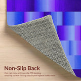 Ultra Soft Area Rug, Non Slip, Stain Resistant, Washable Area Rugs for Living Room, Bedroom, Contemporary Ogee Design with Depth(Purple)