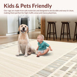 Ultra Soft Area Rug, Non Slip, Stain Resistant, Washable Area Rugs for Living Room, Bedroom, Serene Beige Area Tranquil Surface Grip for Modern Living(Beige)