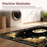 Ultra Soft Area Rug, Non Slip, Stain Resistant, Washable Area Rugs for Living Room, Bedroom, Striking Textured Diamond Theme(Gold)
