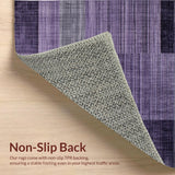 Ultra Soft Area Rug, Non Slip, Stain Resistant, Washable Area Rugs for Living Room, Bedroom, Chic Minimalist Solid Purple(Purple)